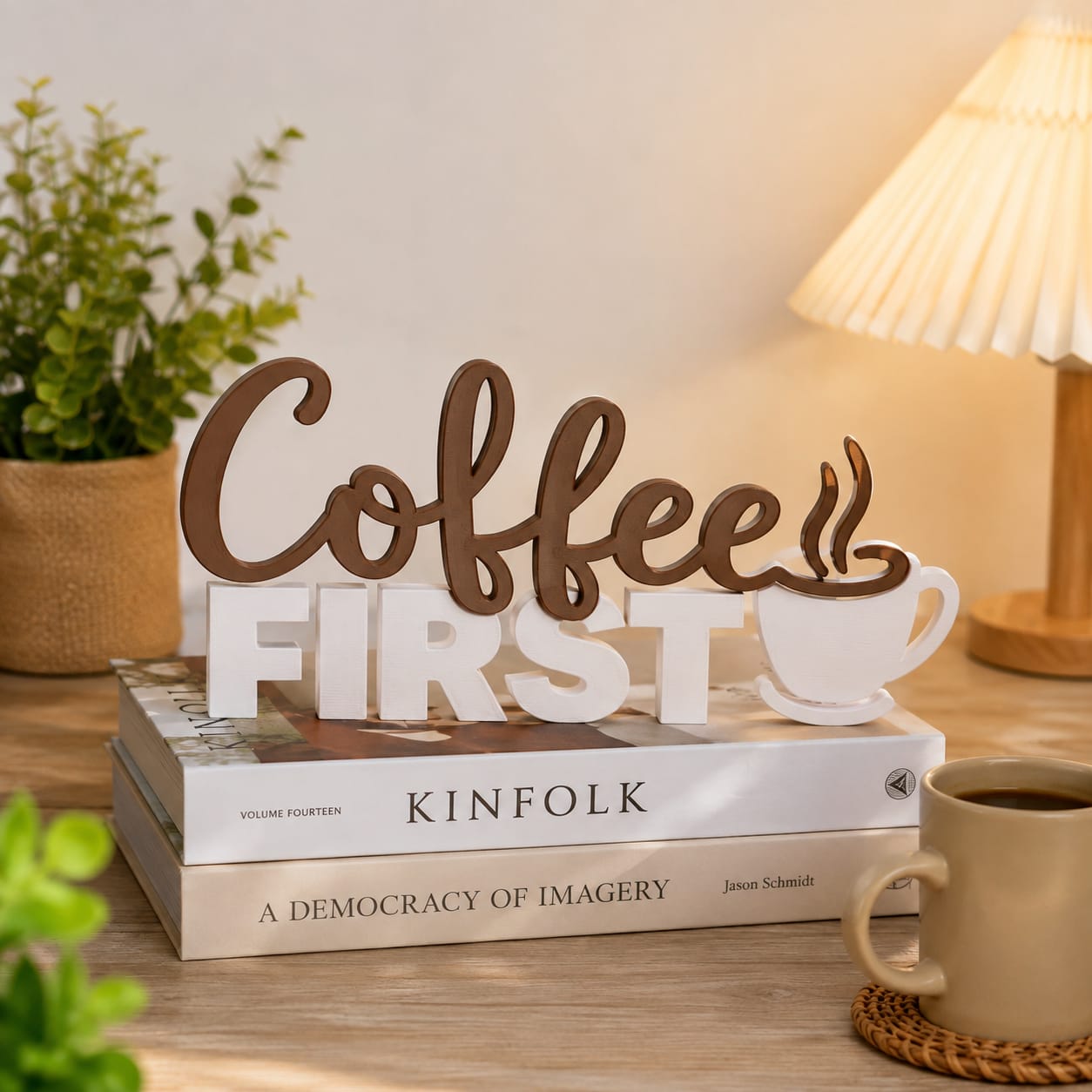 Coffee First Table Sign