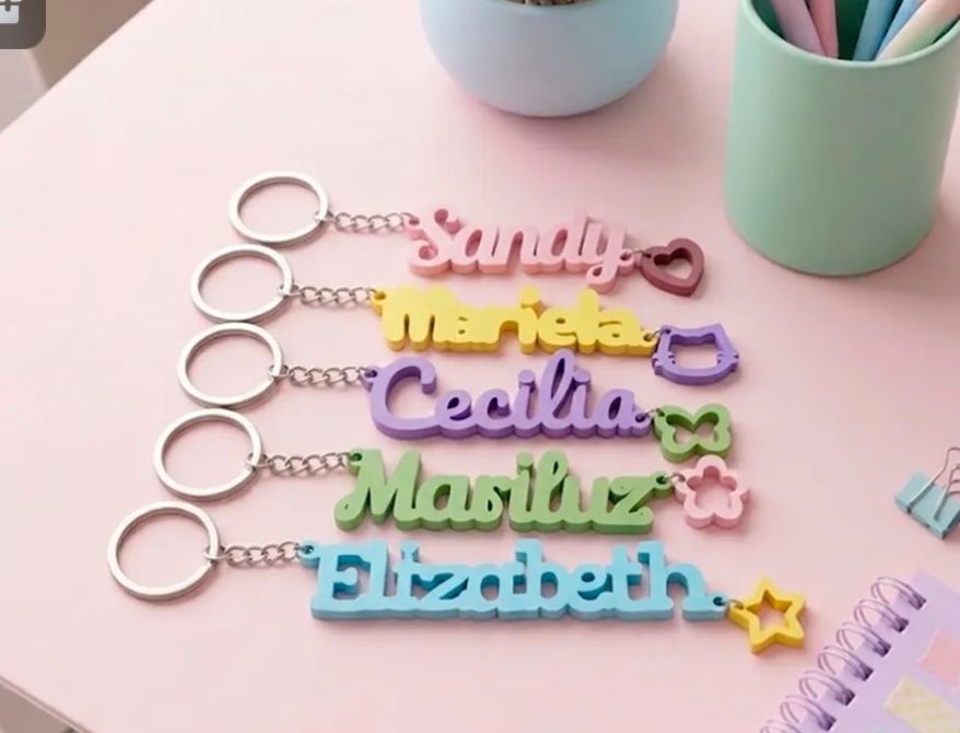 Personalized 3D printed name keychains